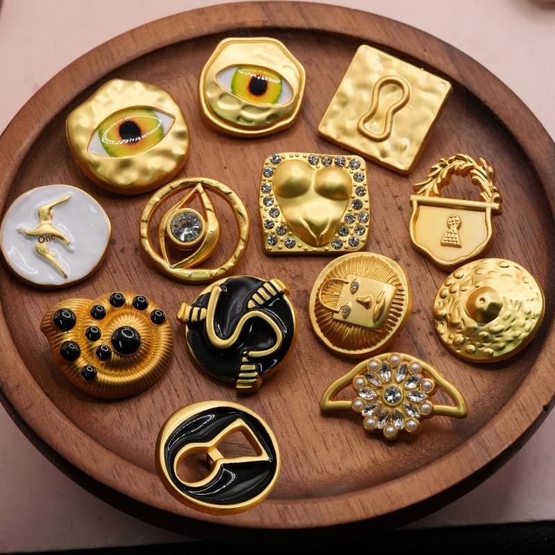 Embellish Craft - Kancing Logam Vintage Berbentuk Hati dengan