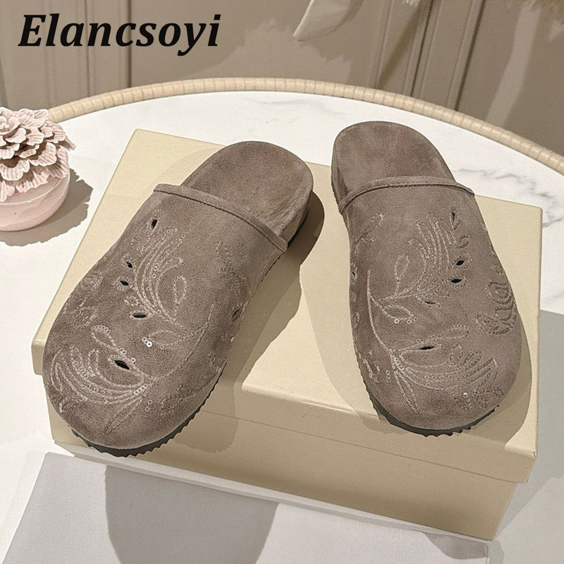 Sepatu Lazy Mules Wanita Bordi - Embroidery Embellishments ulasan dan harga