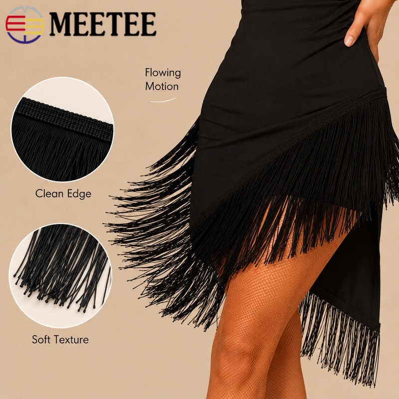 1/2/3M 50cm Rumbai Hiasan Rok  - Fringe Ribbon Sewing ulasan dan harga