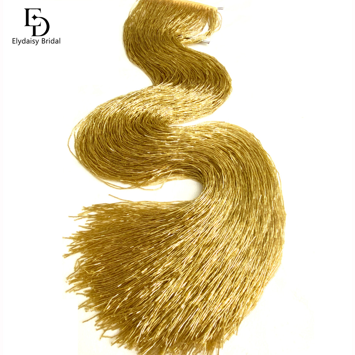 Pita Rumbai Satin Champagne/Em - Fringe Ribbon Sewing ulasan dan harga
